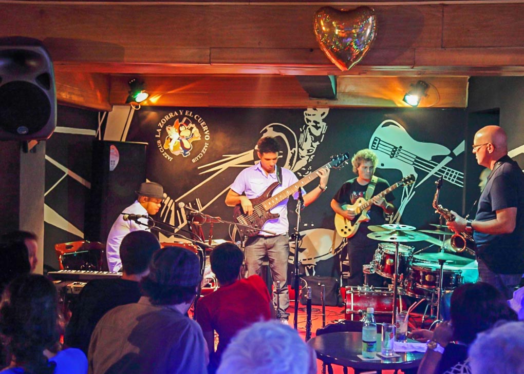 A local band plays live music in Havana