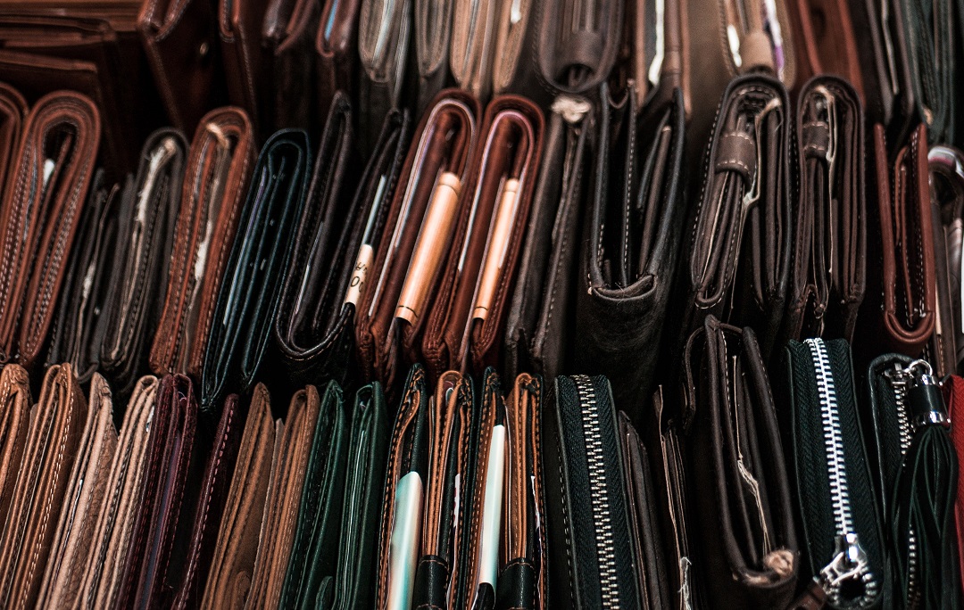 A collection of leather wallets made in Nicaragua