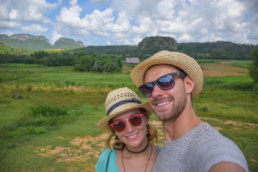 Bailey and Daniel take a selfie in Vinales, Cuba