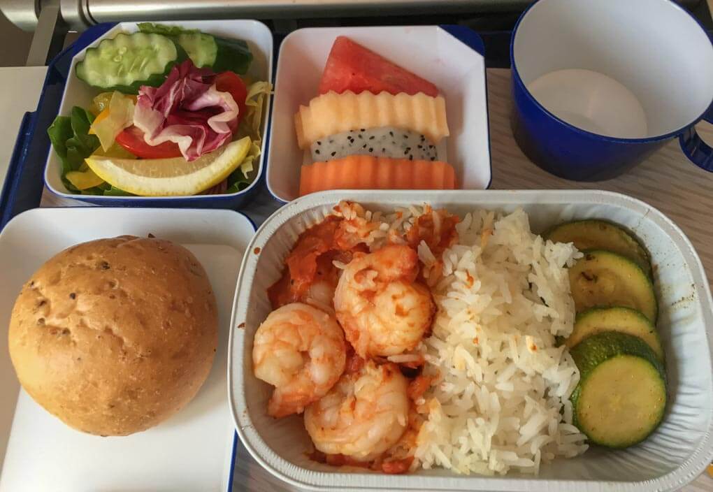 An airplane meal