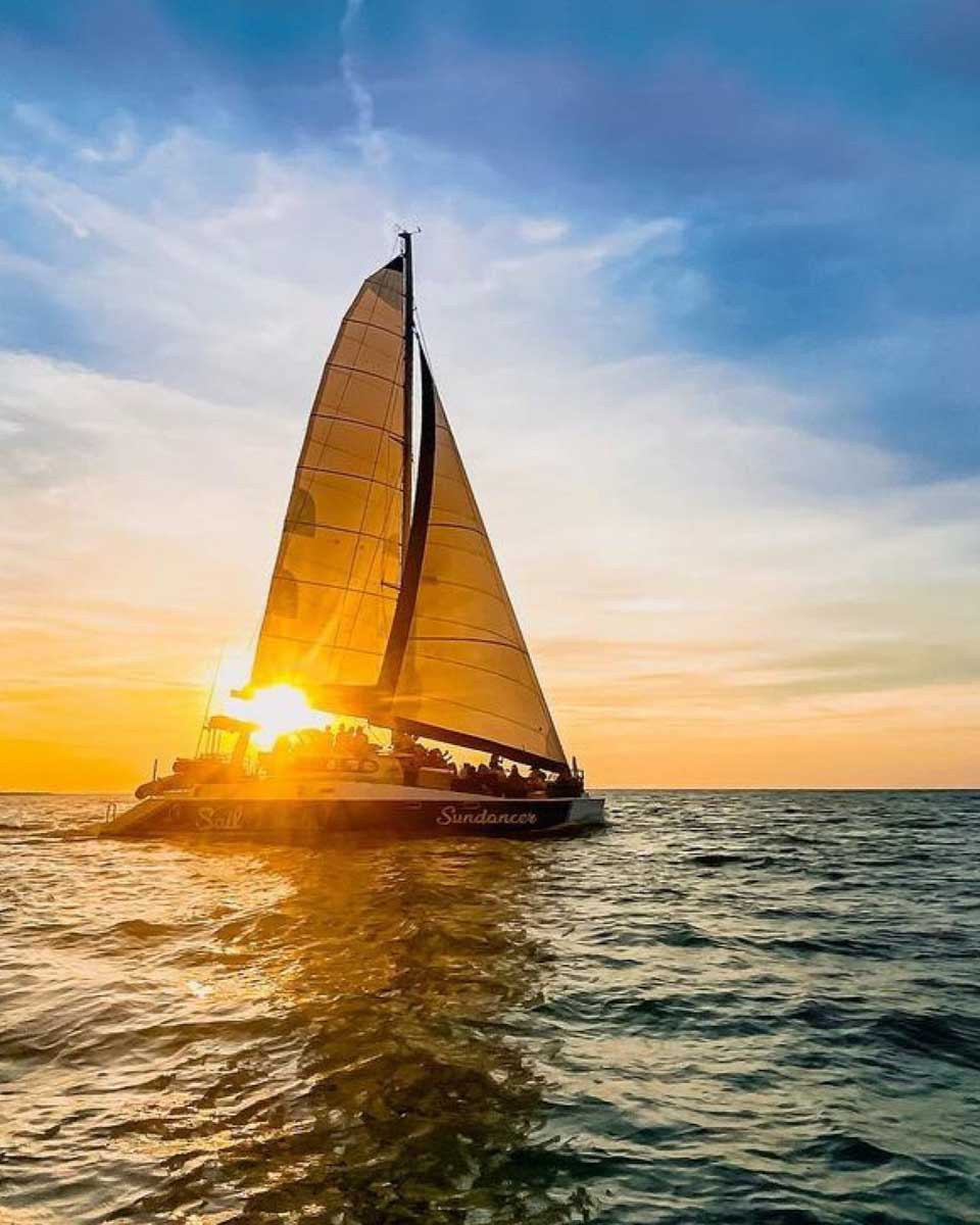 A boat at sunset in Darwin
