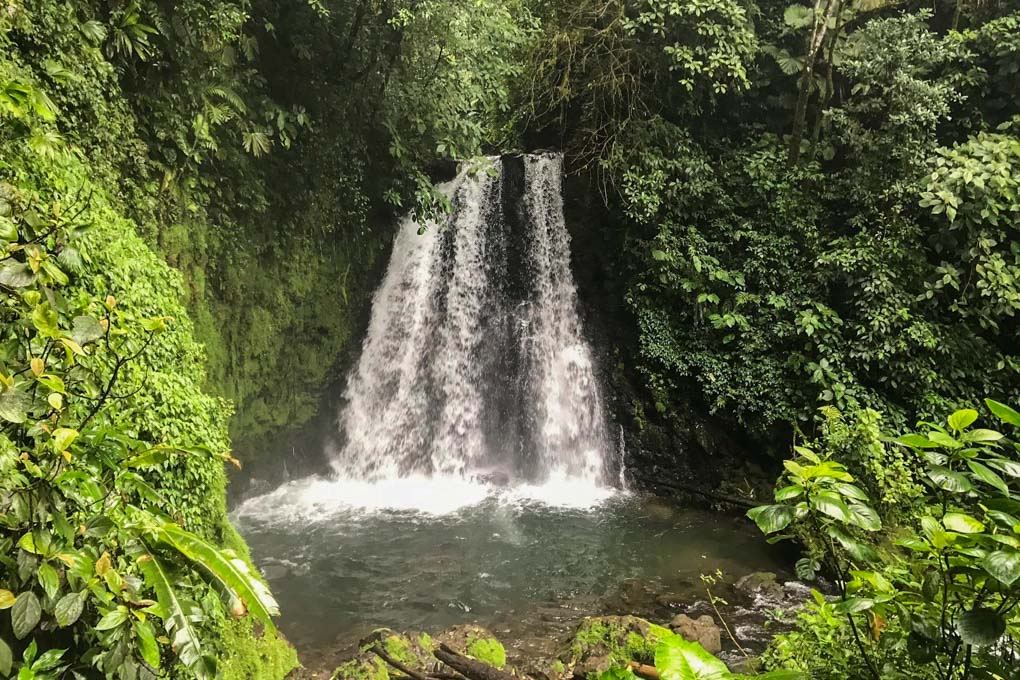 A waterfall on Arenal Observatory and Trails