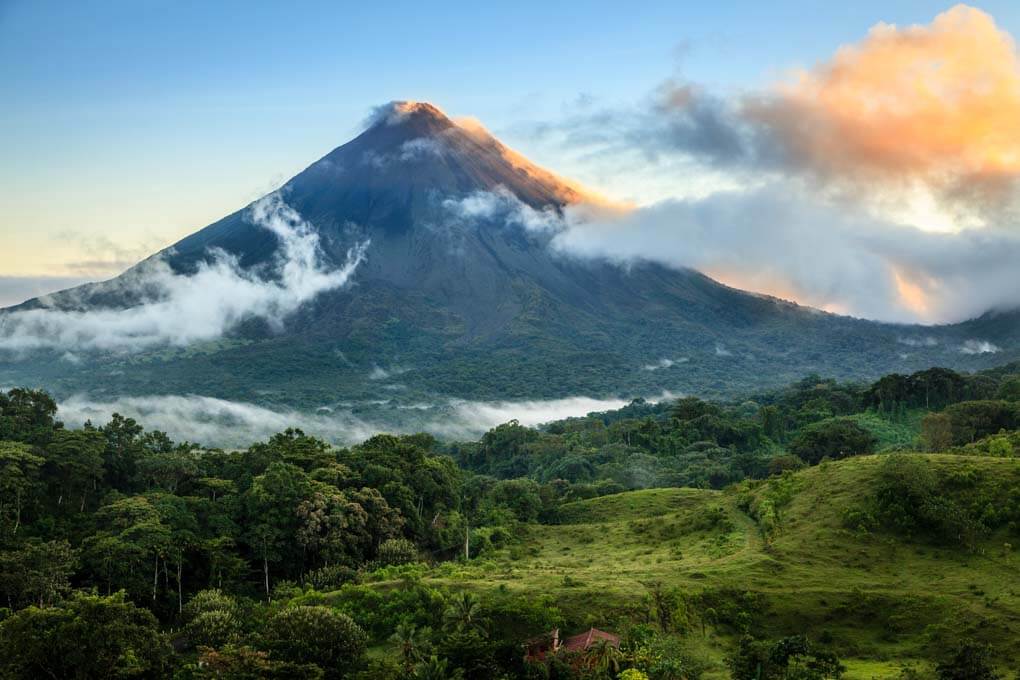 Arenal Volcano in Arenal National Park, Costa Rica