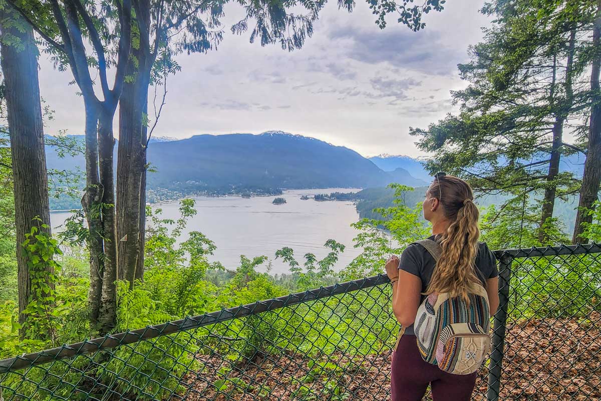 Bailey at the Velodrome Trail on Burnaby