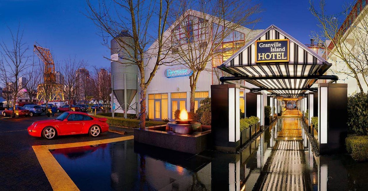 entrance to the Granville Island hotel
