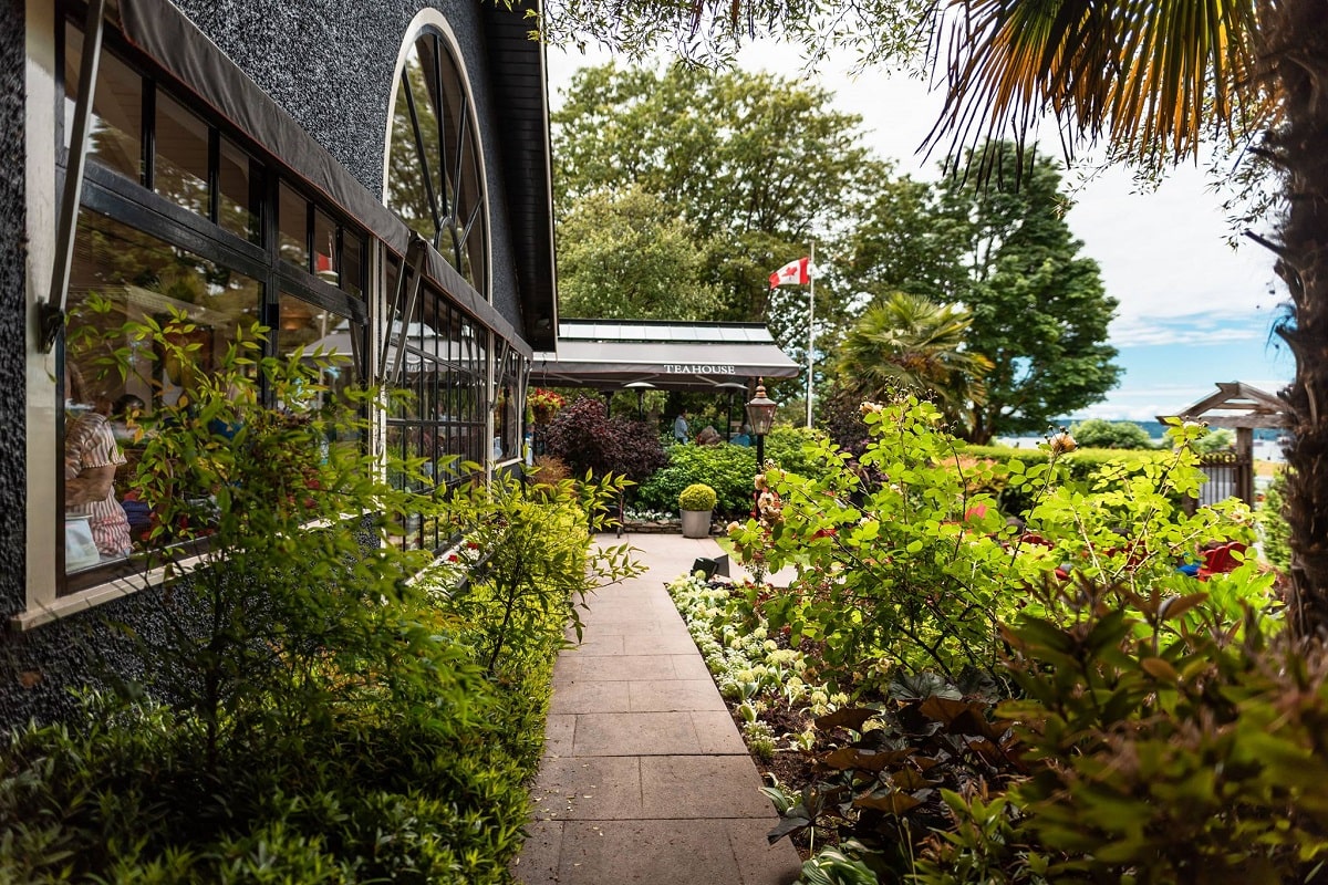 the outside of the Teahouse restaurant in Vancouver