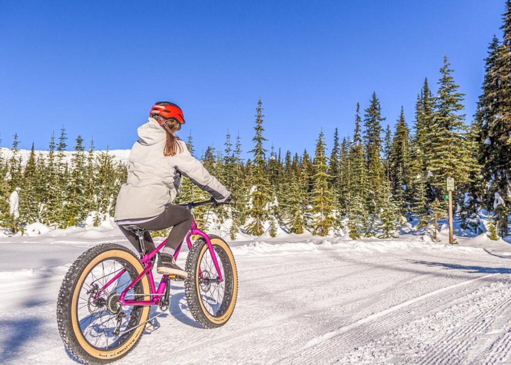 Fat biking at Big White Ski Resort. Kelowna