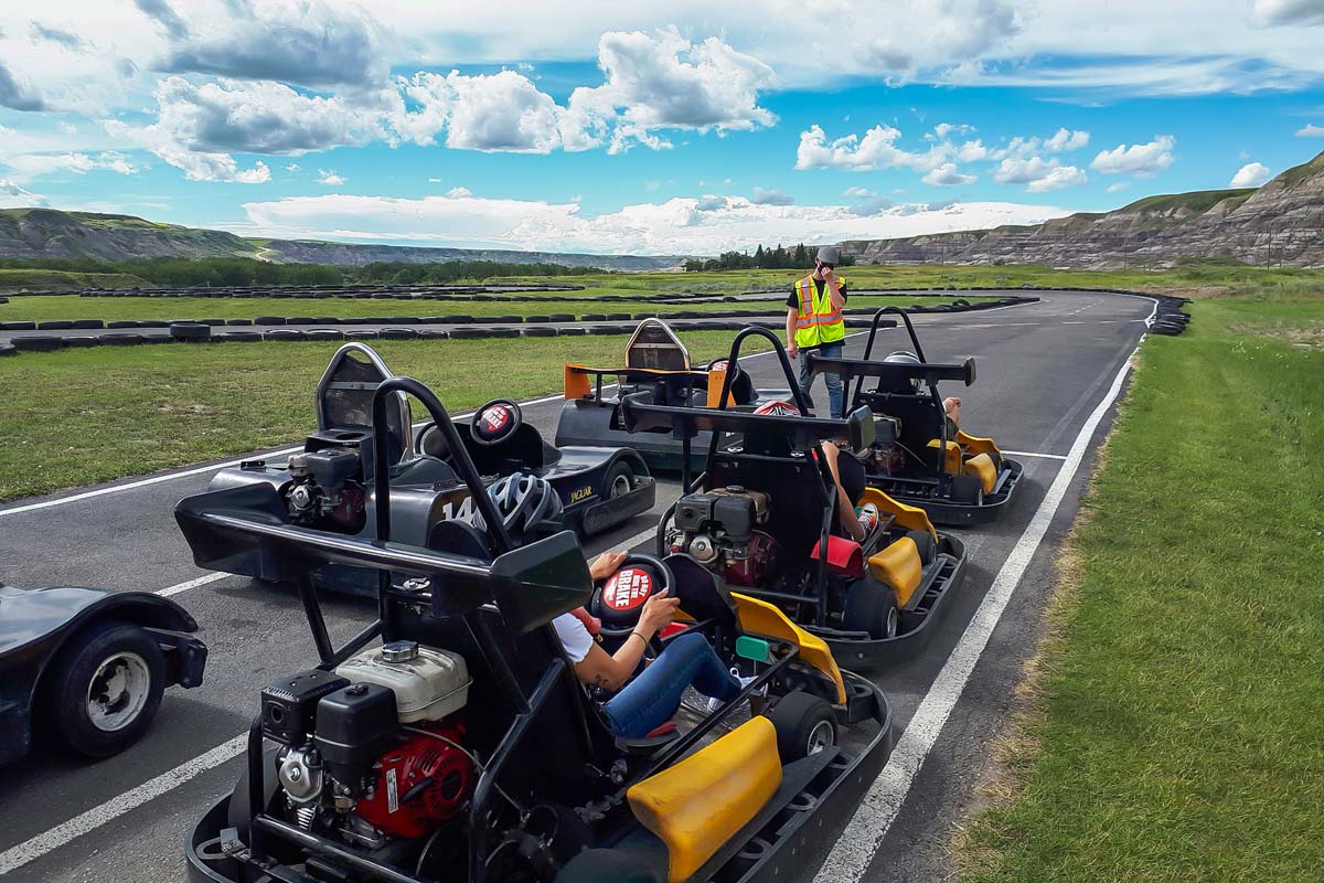 go-karting in Drumheller