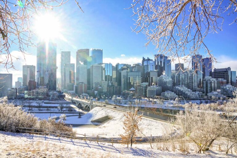 Calgary City in winter