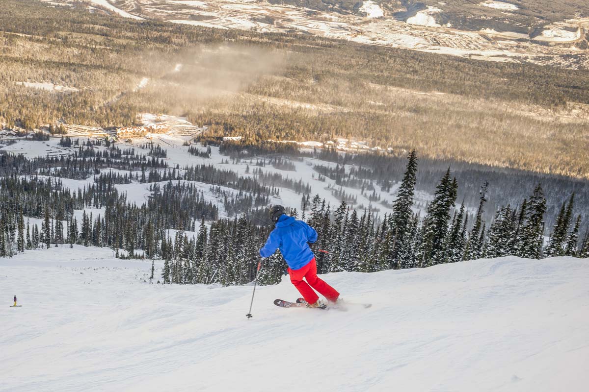 Downhill Skiing at Kicking Horse Mountain Resort, Golden, BC