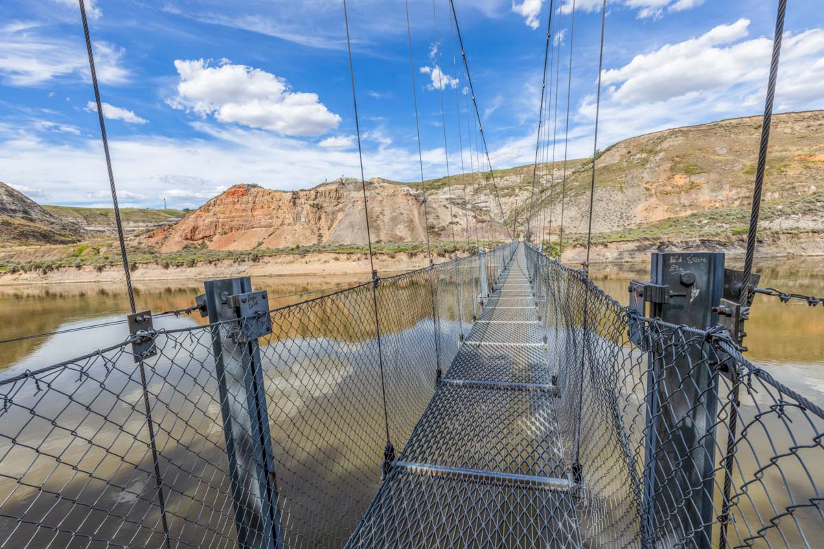 Rosedale Suspension Bridge in Drumheller
