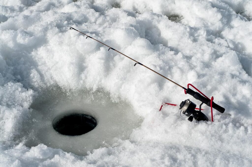 Ice fishing in Canada