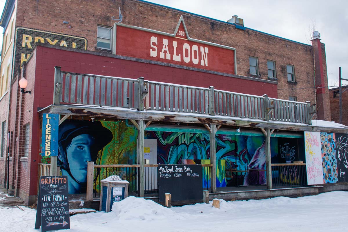 Looking at Street art in Fernie