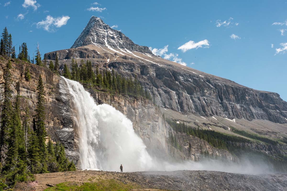 Emperor Falls on the Berg Lake Trail in Mt Robson Provincial Park near Valemount, BC