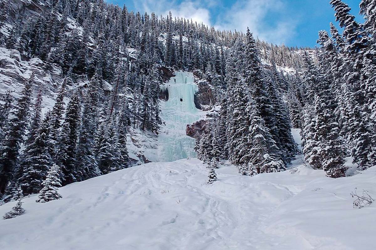 Lake Louise frozen waterfall