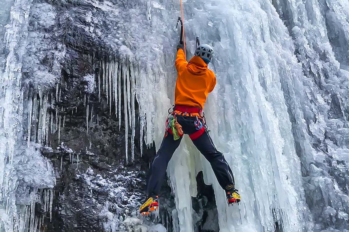 Ice climbing in Whistler