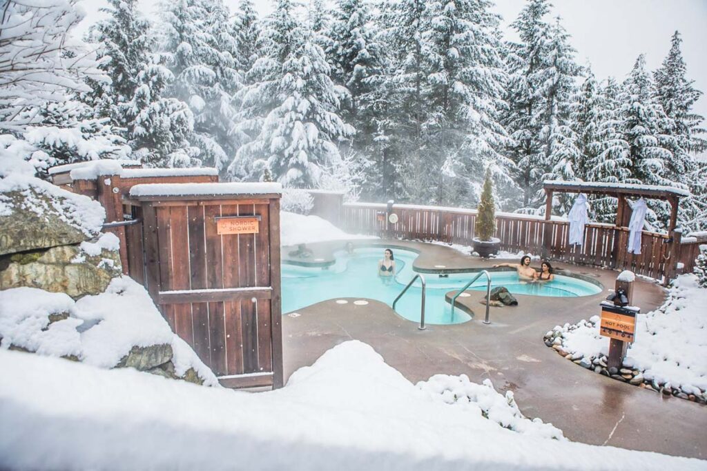 Scandinave Spa, Whistler in winter