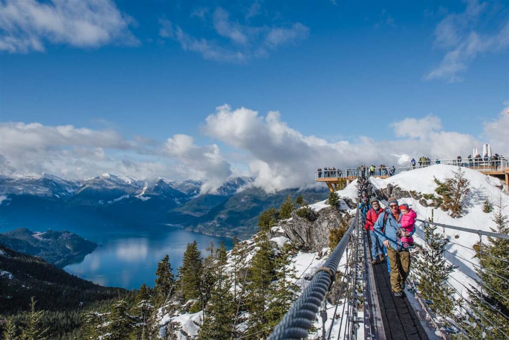 The Sea to Sky gondola in winter