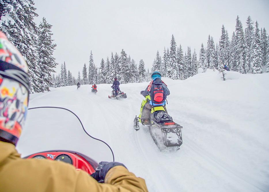Snowmobiling at Big White