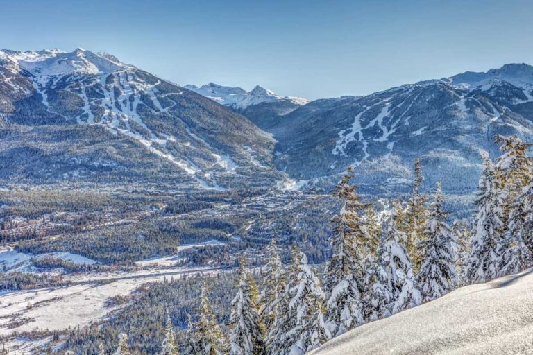 Stunning views in Whistler in winter