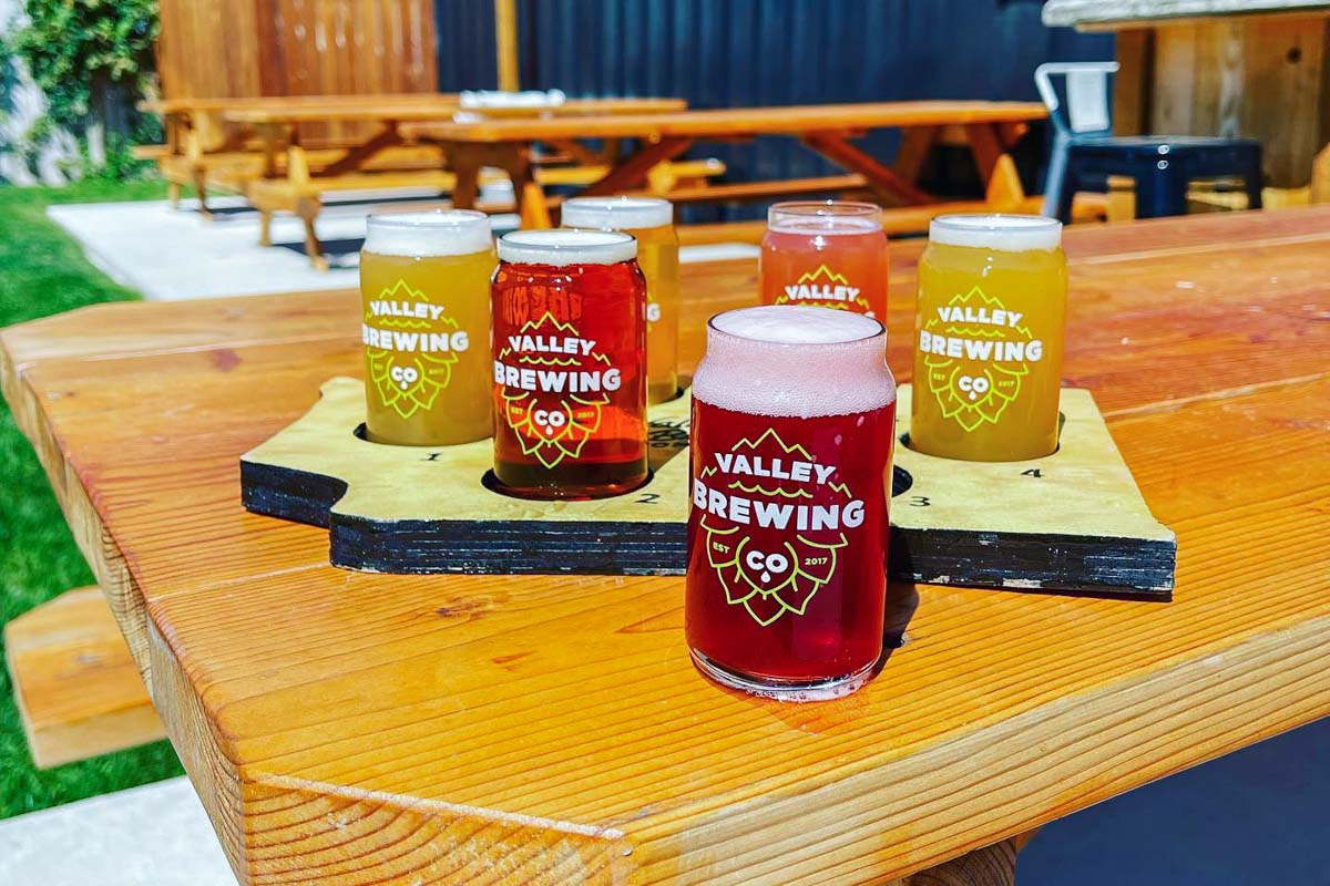 A selection of bear at Valley Brewing Co. in Drumheller