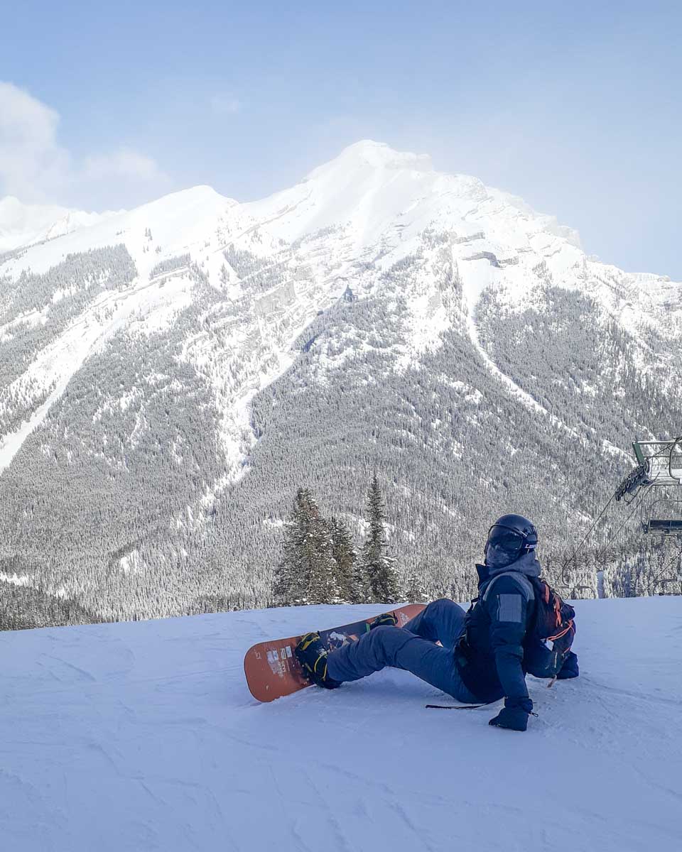 snowboader at Lake Louise Ski Resort