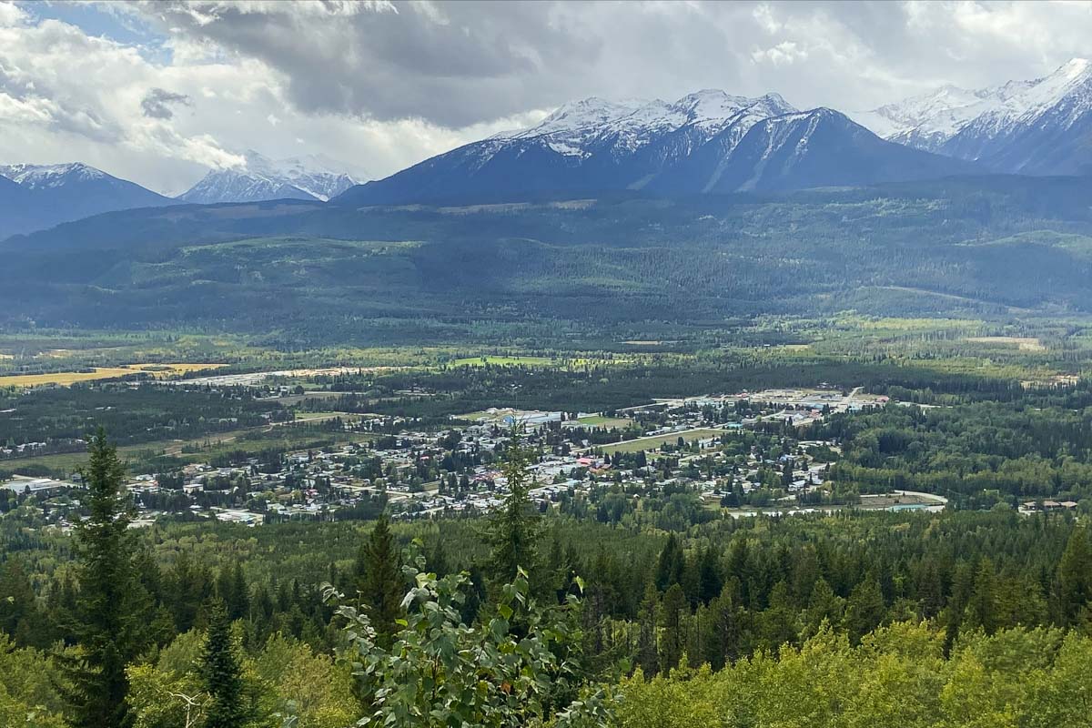 The view from the top of 5 Mile Road, Valemount