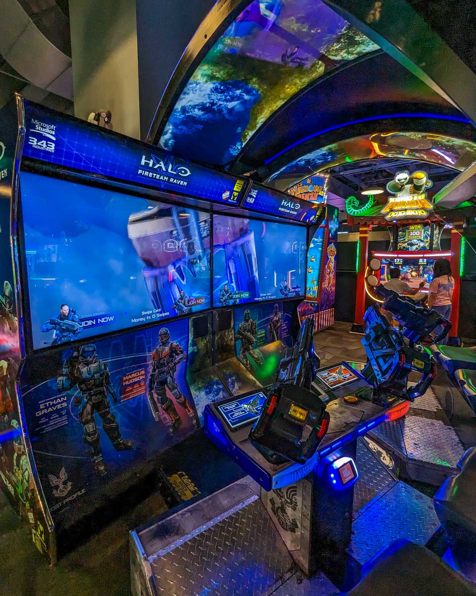 A game at The Rec Room in the West edmonton Mall, Alberta