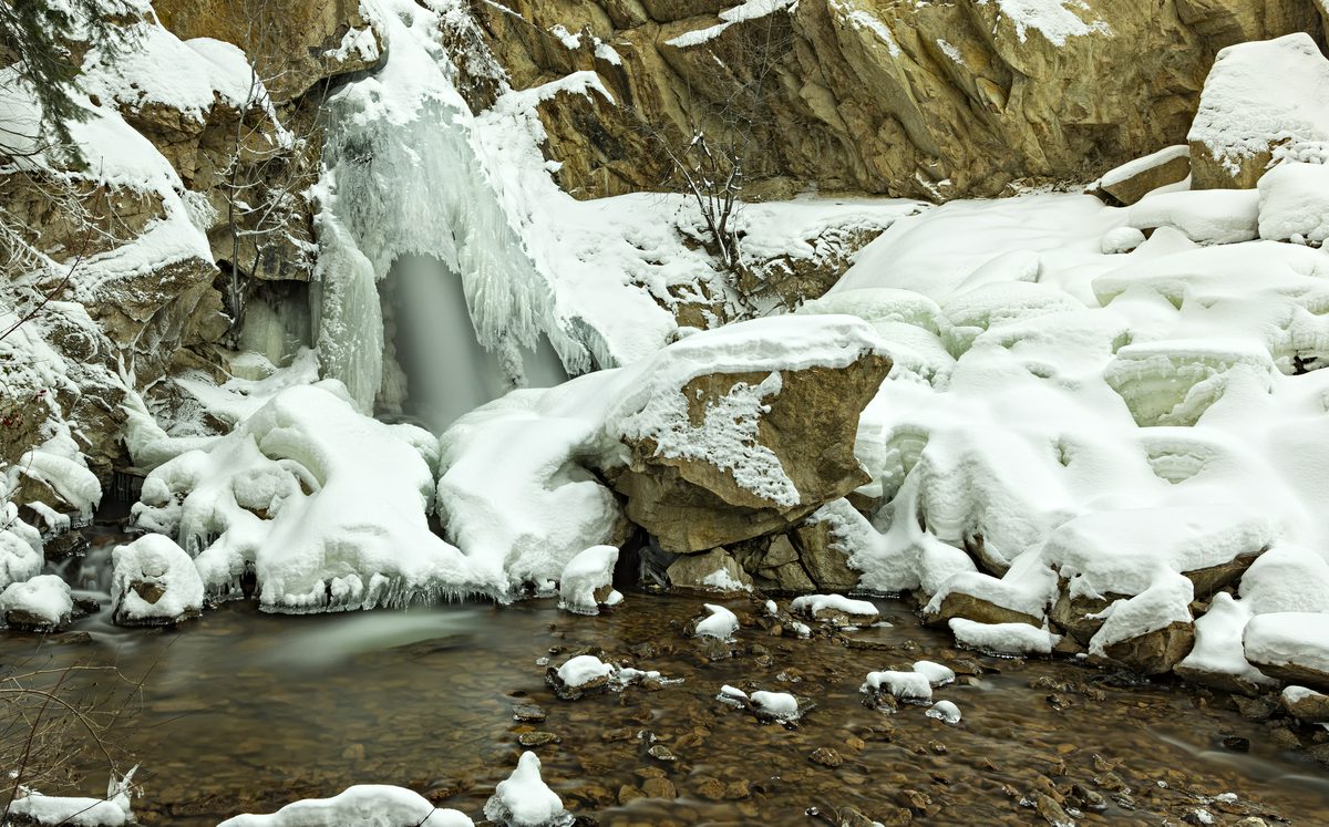 Hardy Falls in the Okanagan in winter