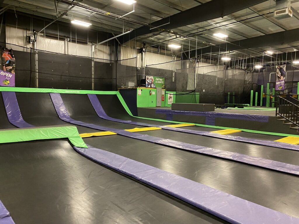 The inside of the Trampoline Park in Regina Sask