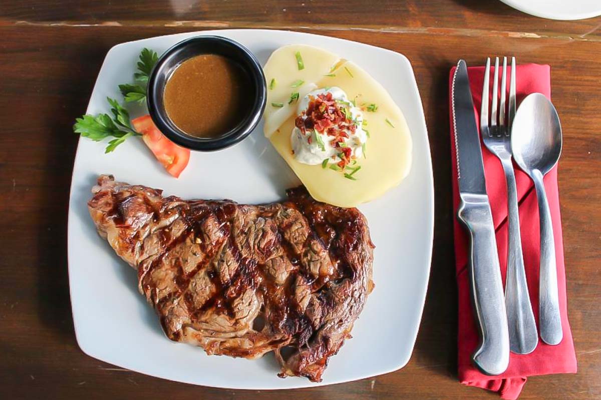 Steak at Serranos in Puerto Vallarta, Mexico