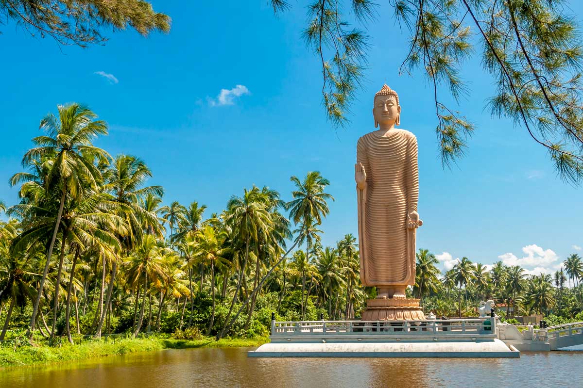 The tsunami memorial in Hikkaduwa Sri Lanka on a sunny day