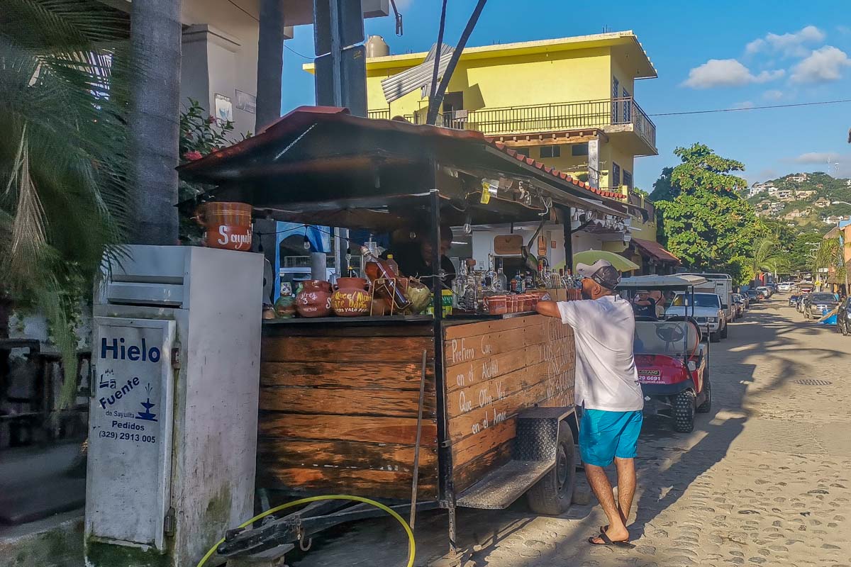 The street carts in Sayulita, Mexico
