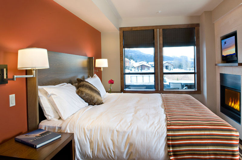 inside the one bedroom suites at Evolution Whistler