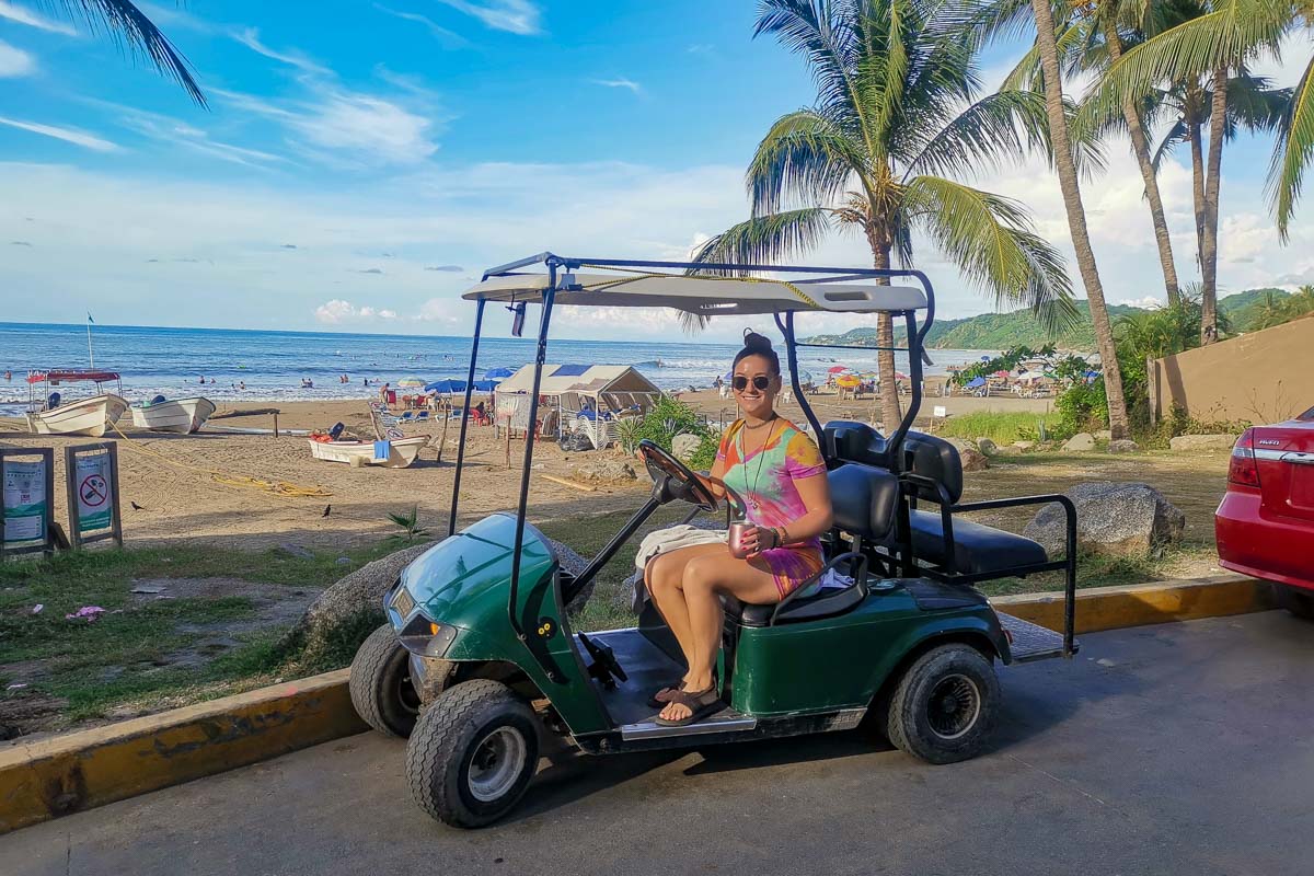 A golf buggy in Sayulita Mexico 