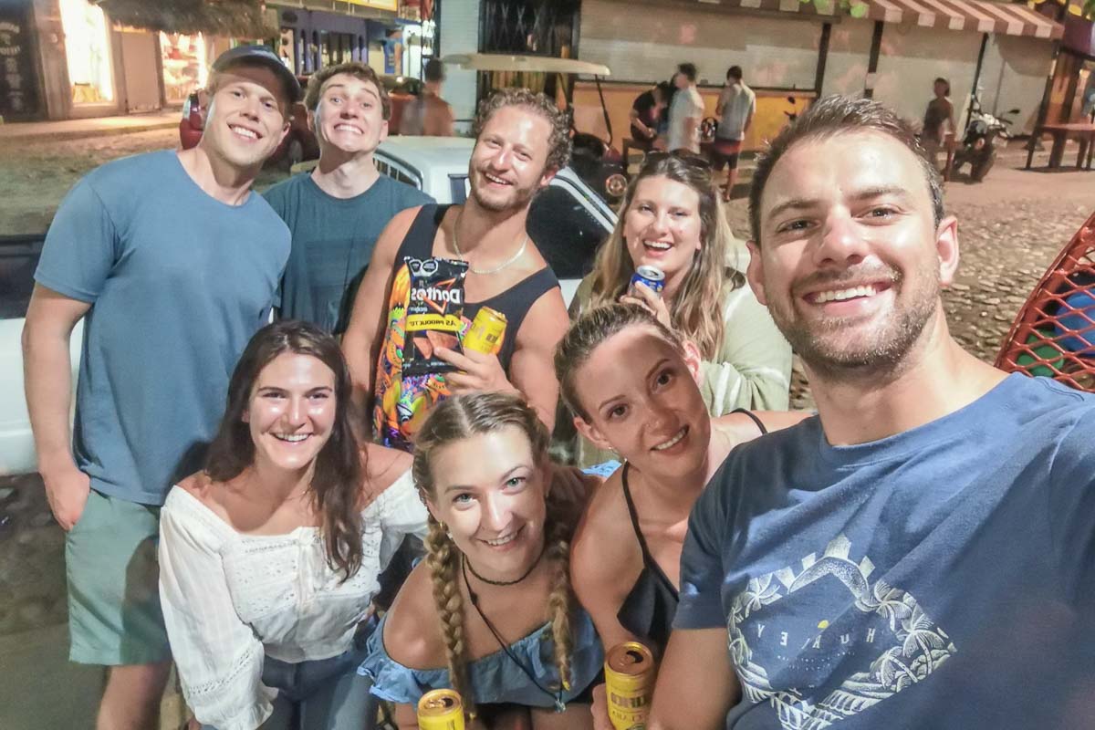 Partying with friends