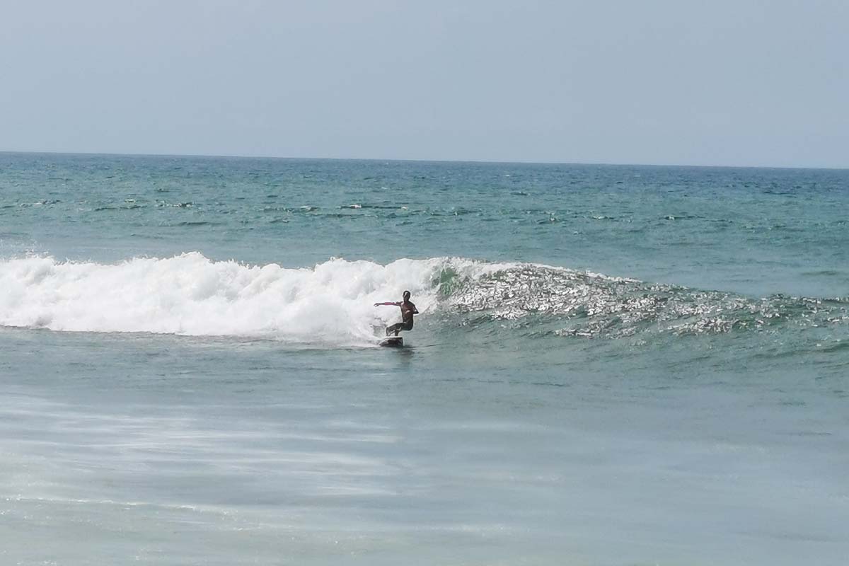 Surfing at Playa La Lancha, Mexico