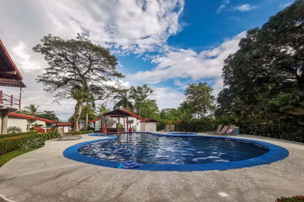 The pool at Agua Dulce Beach Resort, Puerto Jimenez