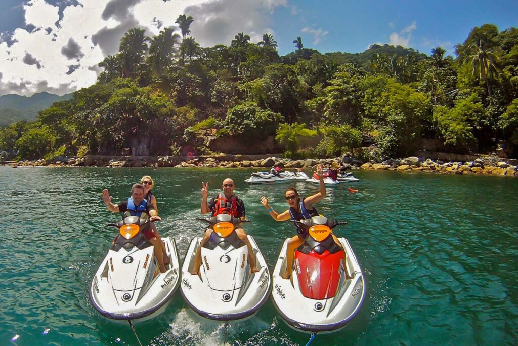 Jet skiers from Eco Explorers in Puerto Vallarta