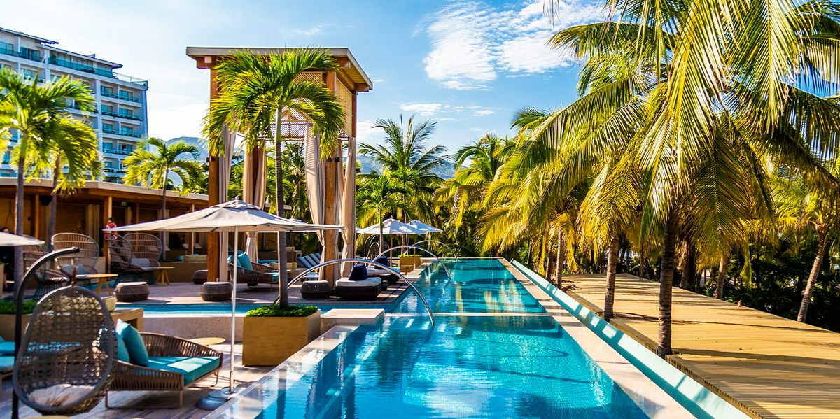 Fiesta Americana Puerto Vallarta pool area on a sunny day