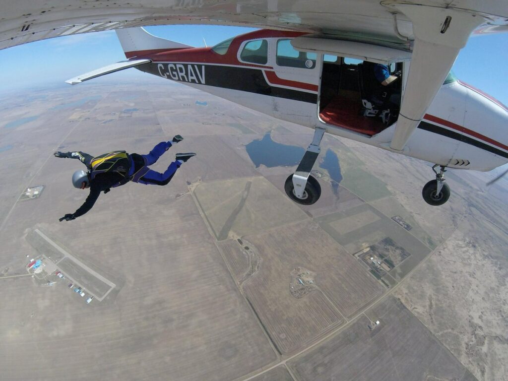 Jumping out of a plane with Skydive South Sask