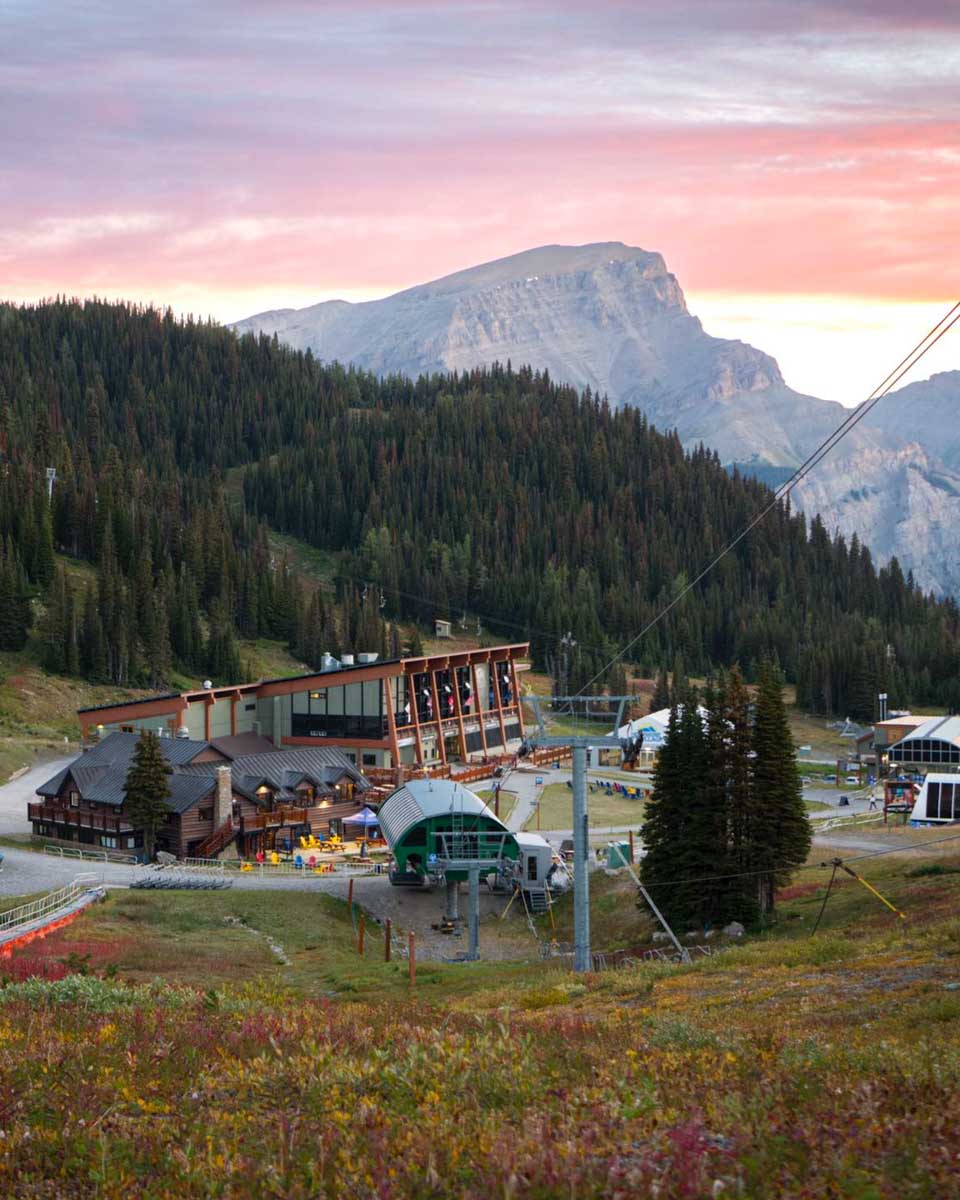 Sunset at Banff Sunshine Village in summer