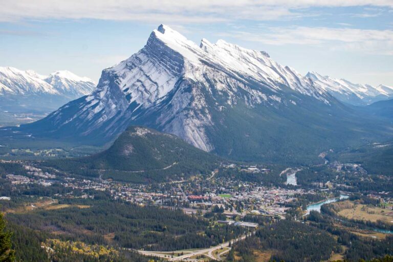 The view of Banff from the top of Mt Norquay