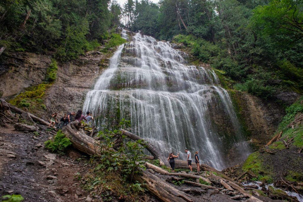 Bridal Veil Falls on the drive from Vancouver to Edmonton