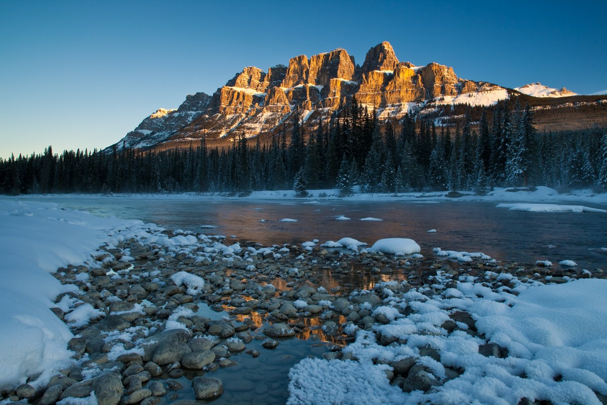 Castle Mountain in Banff National Park, Alberta, Canada