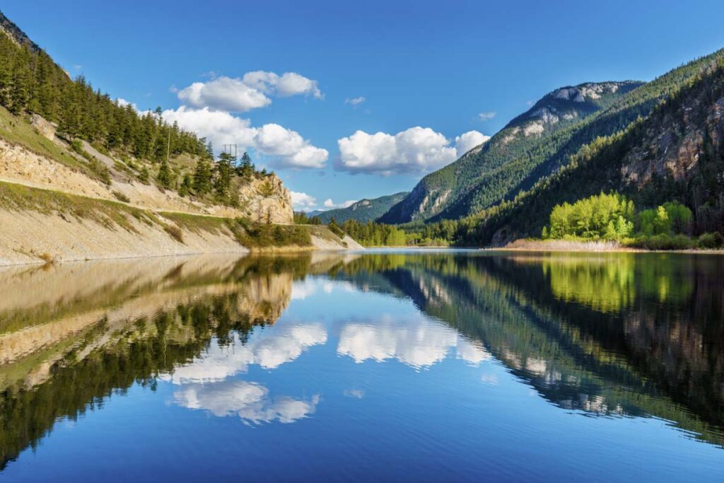 Reflections in Marble Canyon Provincial Park 
