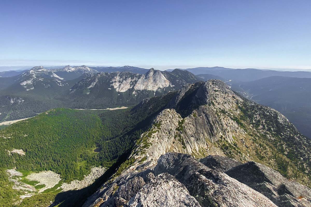 View from the top of the Needle Peak Hike  in British Columbia