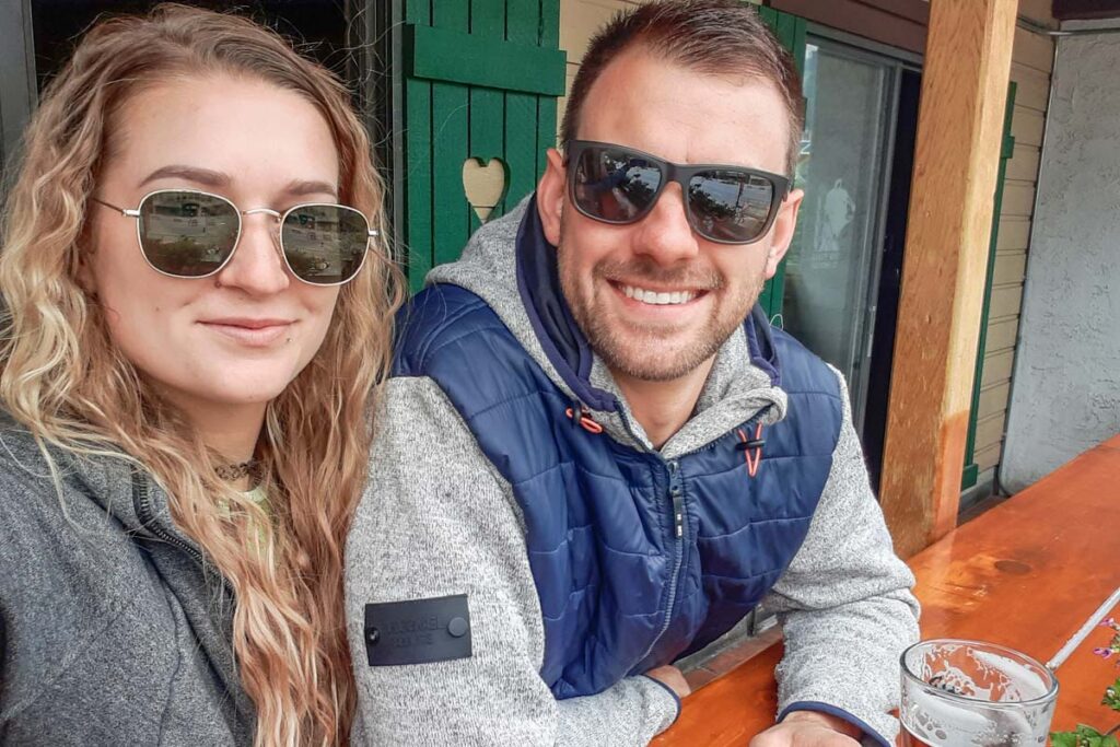 Selfie of Dan and bailey from Destinationless Travel