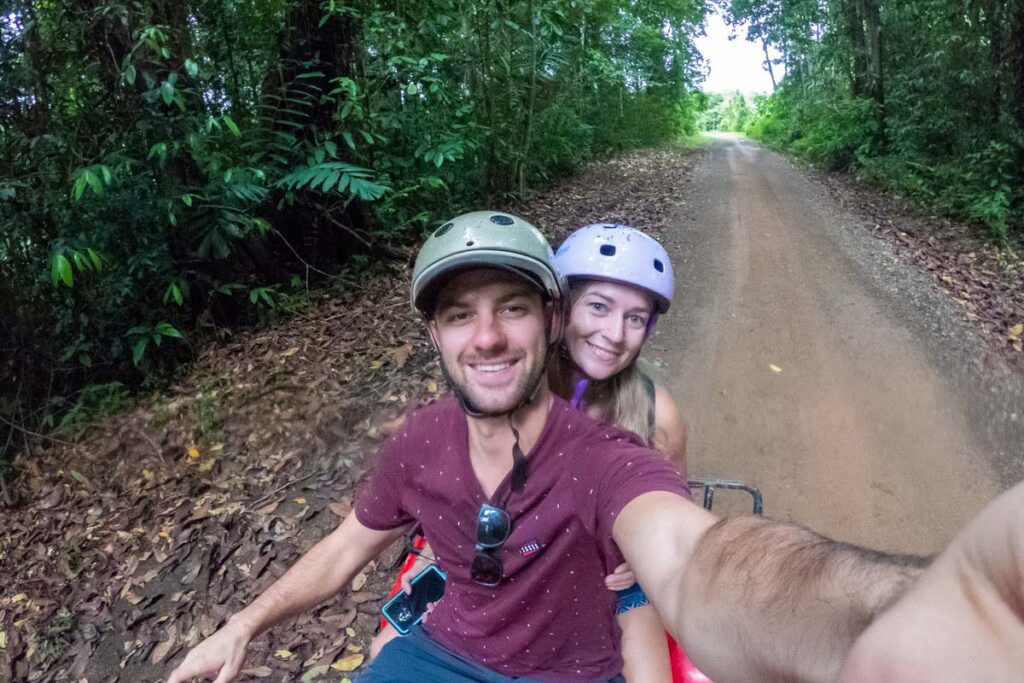 Riding an ATV in Jaco, Costa Rica