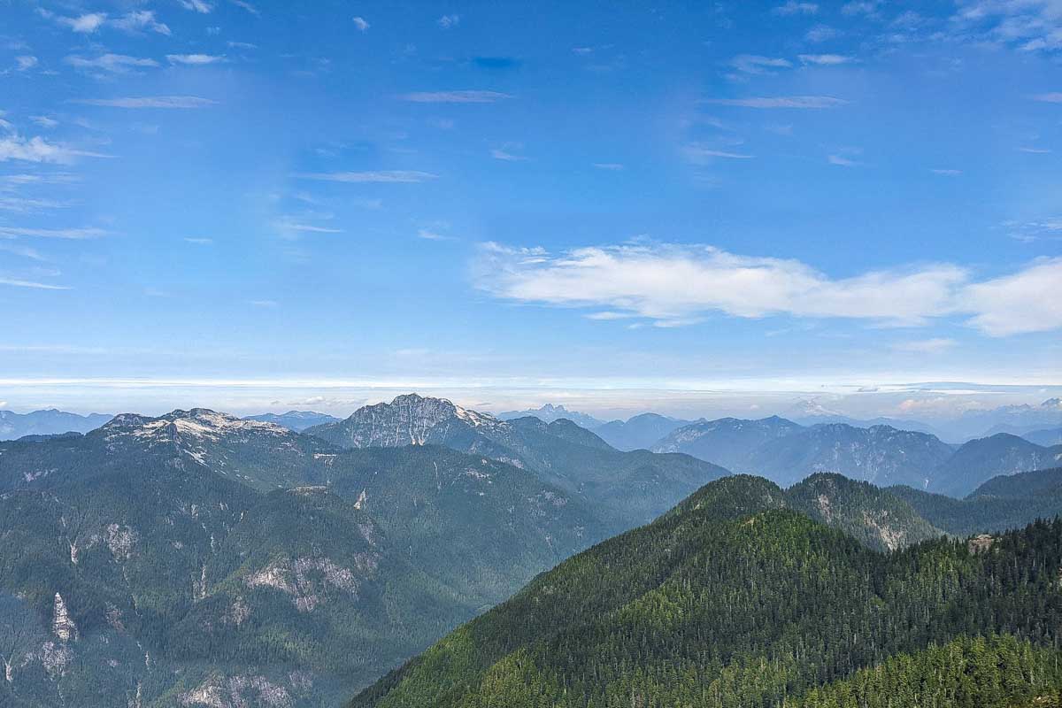 The view from the Mount Seymour trail in Mount Seymour Provincial Park